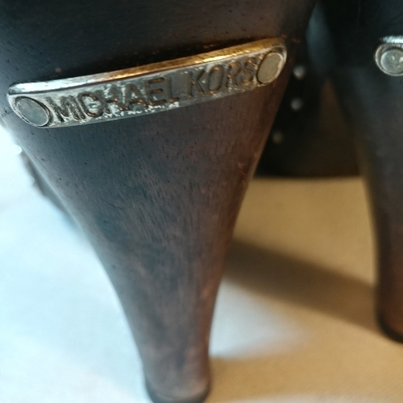 Michael Kors Women Shoes Brown Leather slides 6.5M - Picture 6 of 7